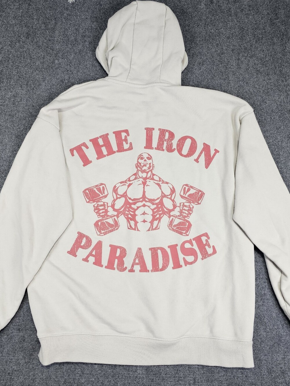 Under Armour Project Rock Hoodie Mens XL Iron Paradise Heavyweight Terry Loose